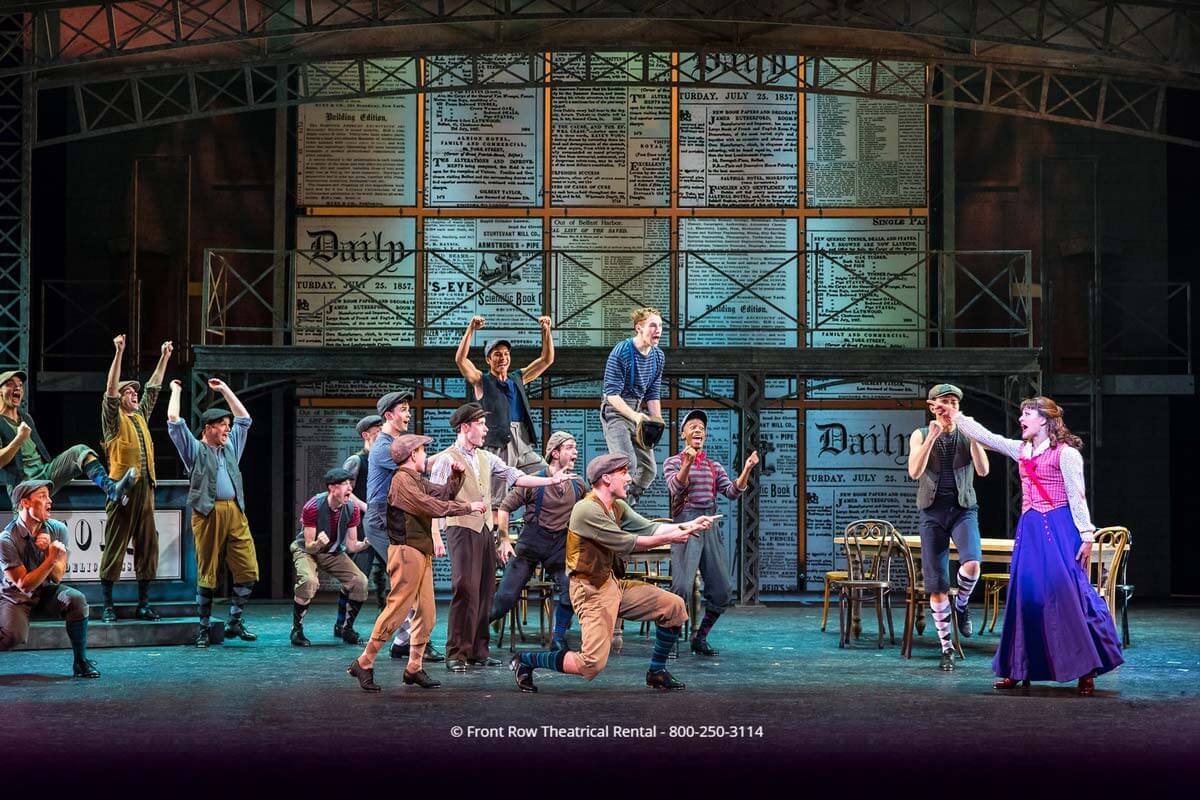 Newsies Set and Costume Rentals - Front Row Theatrical Rental - 800-250 ...