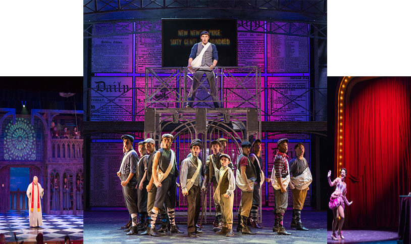newsies and hunchback of notre dame set rentals montage