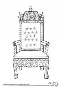 royal throne outline drawing