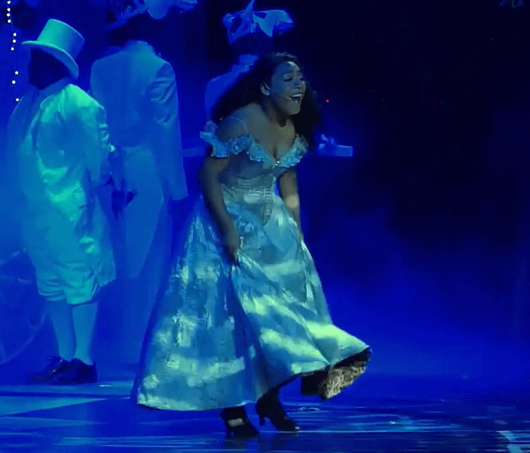 Cinderella broadway musical blue rental transformation dress after transformation front row theatrical rental