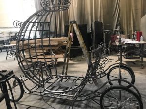 Cinderella rental carriage under construction - front row theatrical rental - 800-250-3114
