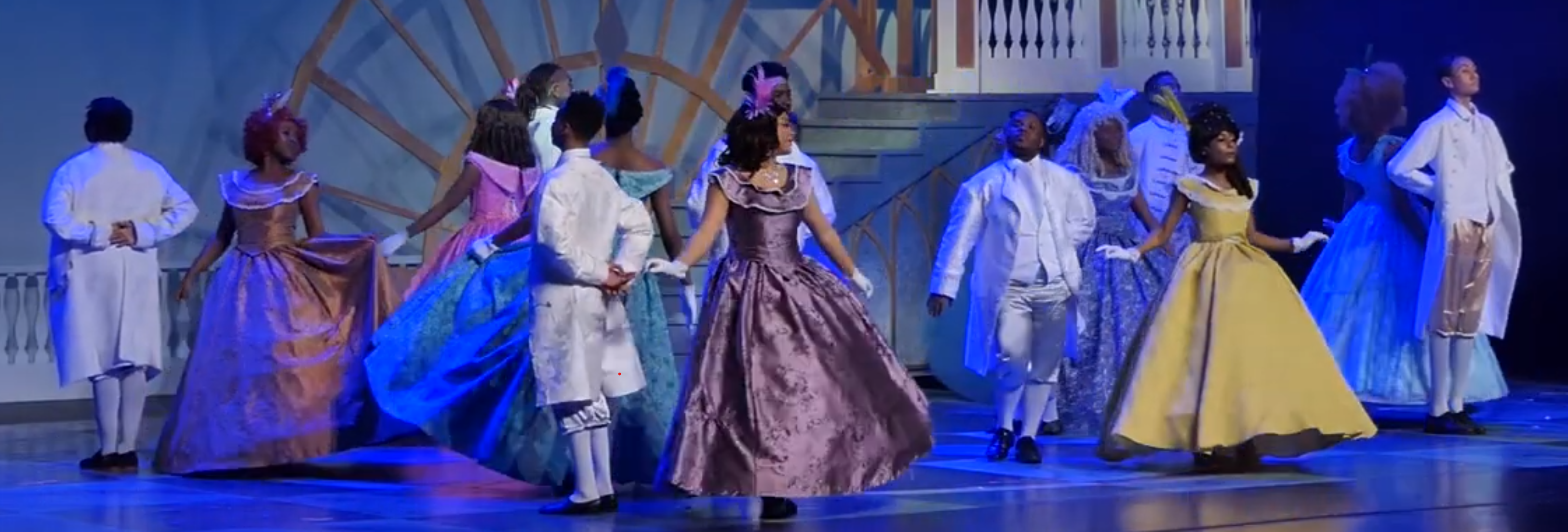 Cinderella broadway musical the ball ballgowns and suits costumes front row theatrical rental