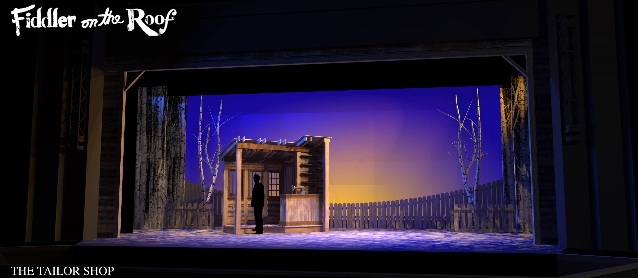 Fiddler on the Roof Musical - Tailor Shop interior - scenery rental - Front Row Theatrical
