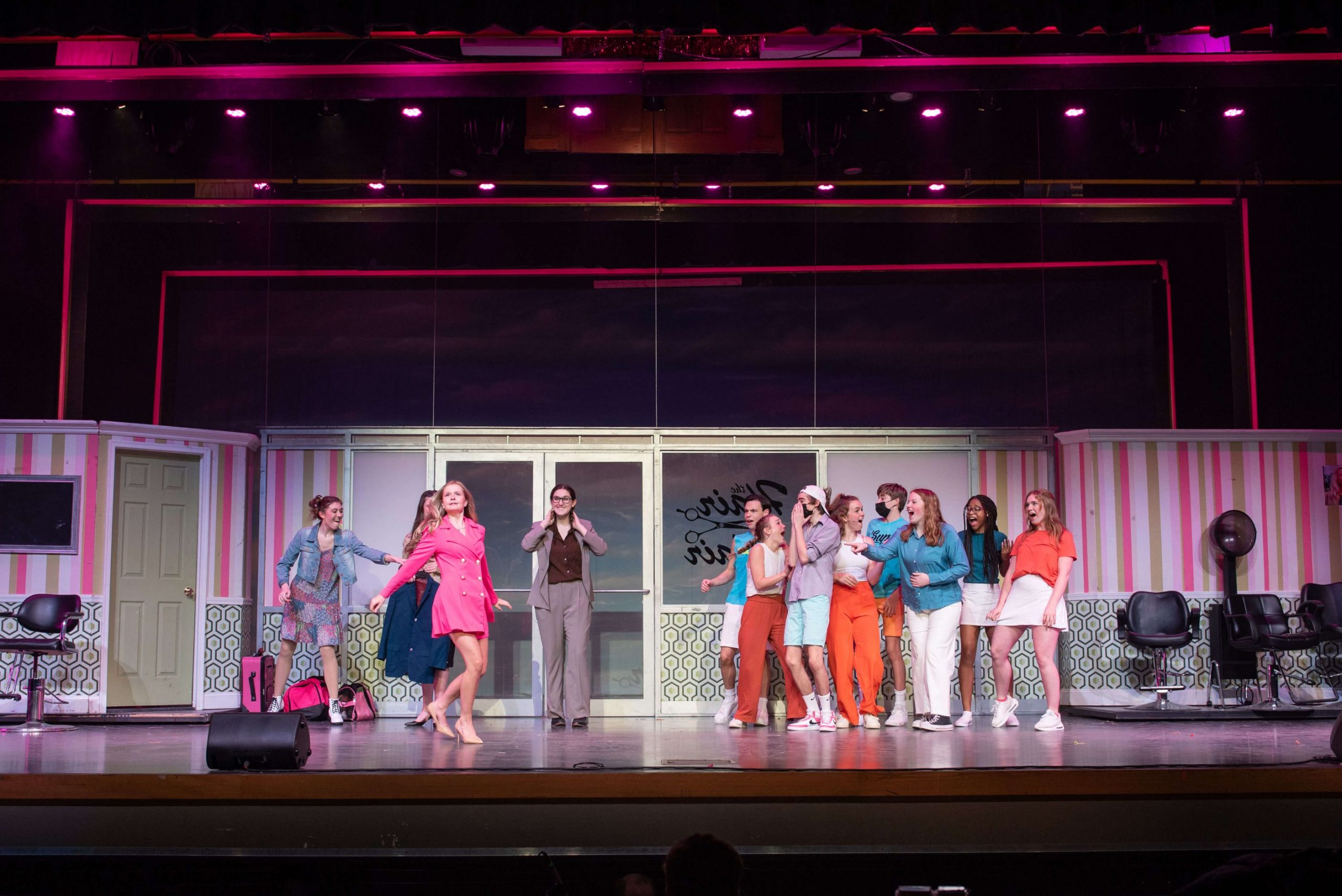 Legally Blonde the musical scenery Rental - Hair Affair- Front Row Theatrical Rental