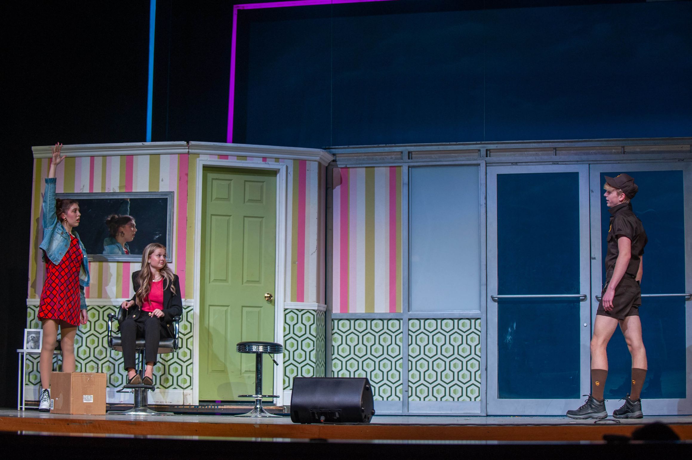 Legally Blonde the musical scenery Rental -Hair Affair - Front Row Theatrical Rental