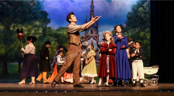 Mary Poppins scenic set rental package - Front Row Theatrical Rental - the park scene