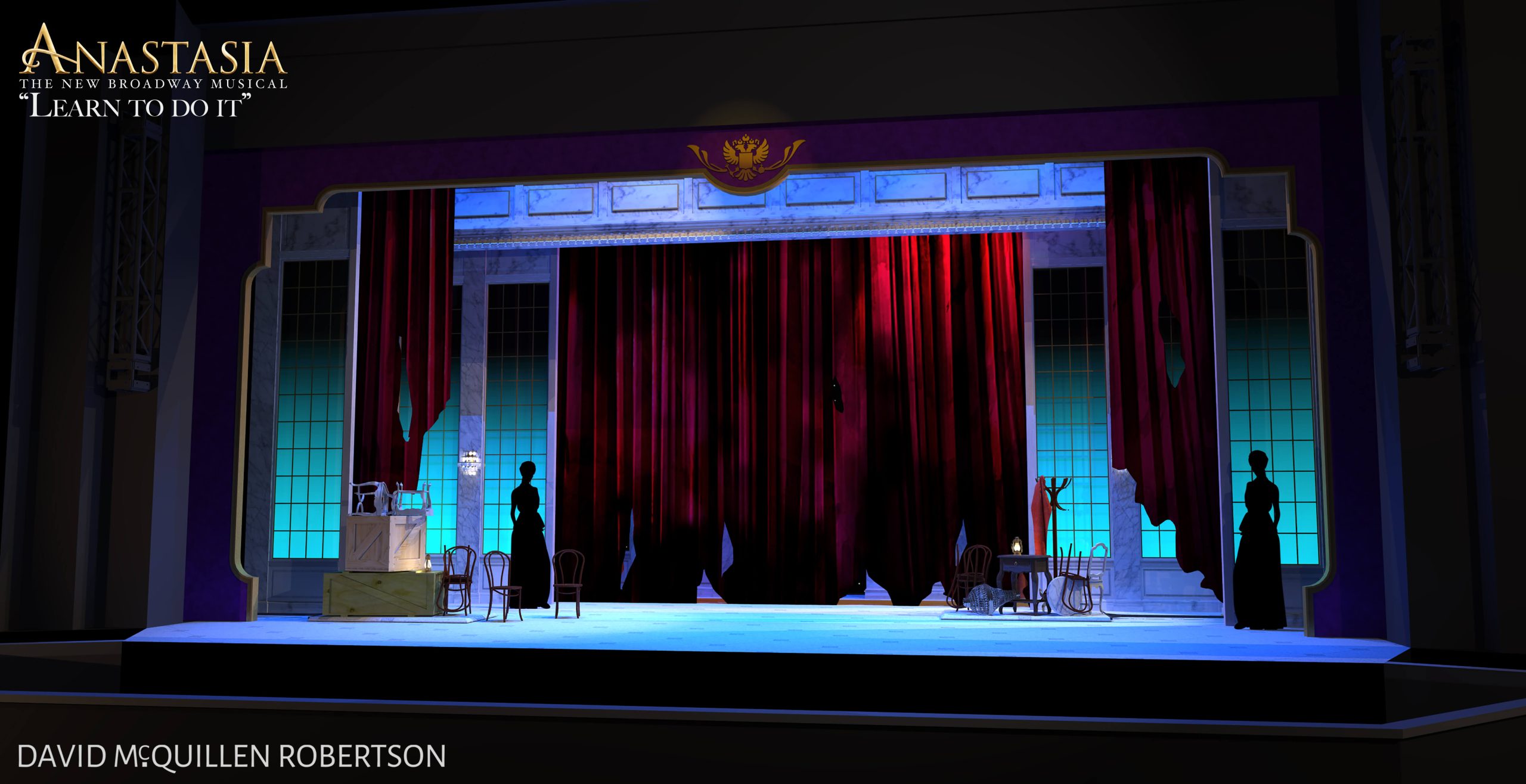 Anastasia scenery rental - Learn to do it musical scene - Front Row Theatrical Rental