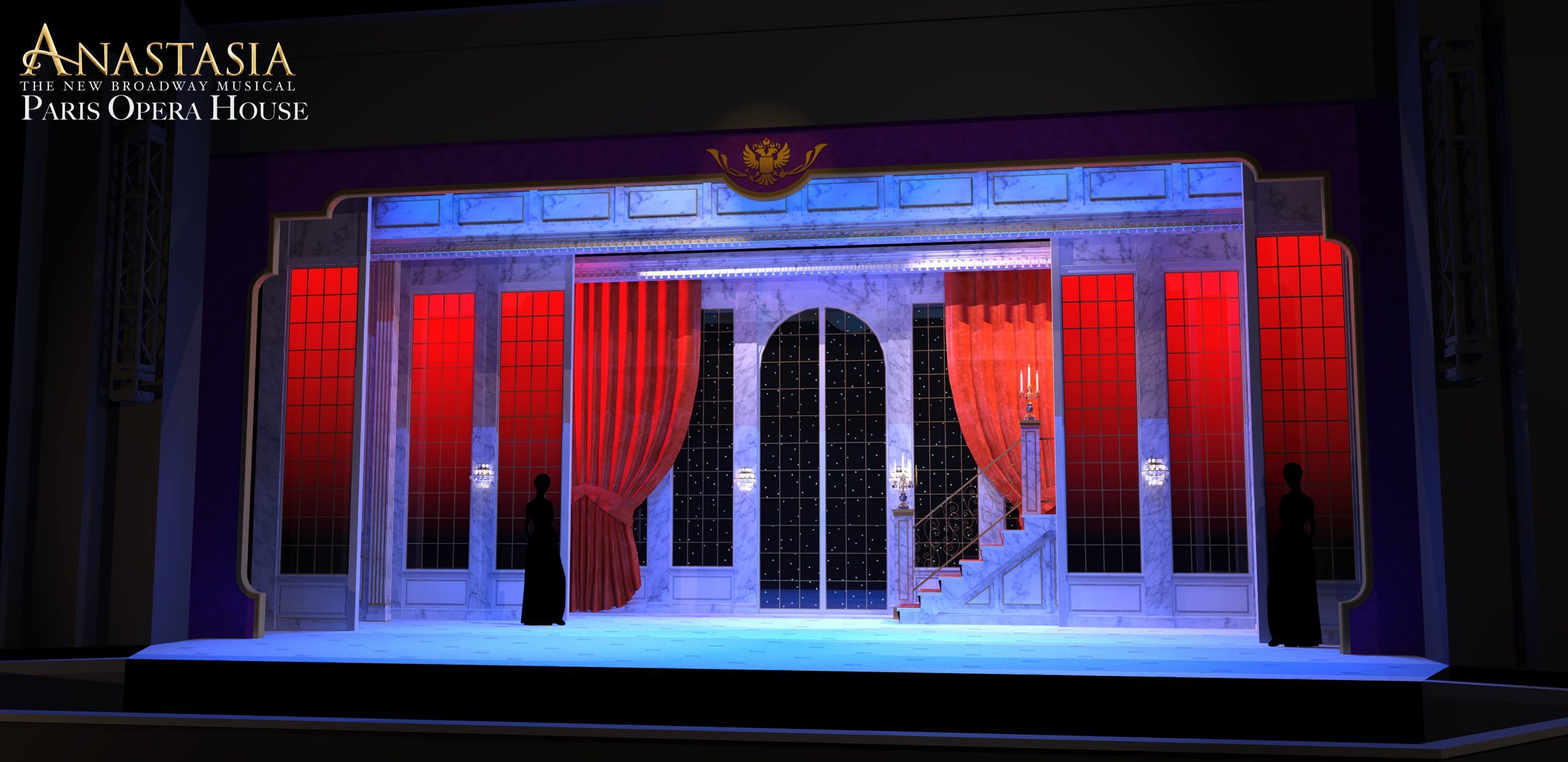 Anastasia scenery rental - Opera House musical scene - Front Row Theatrical Rental