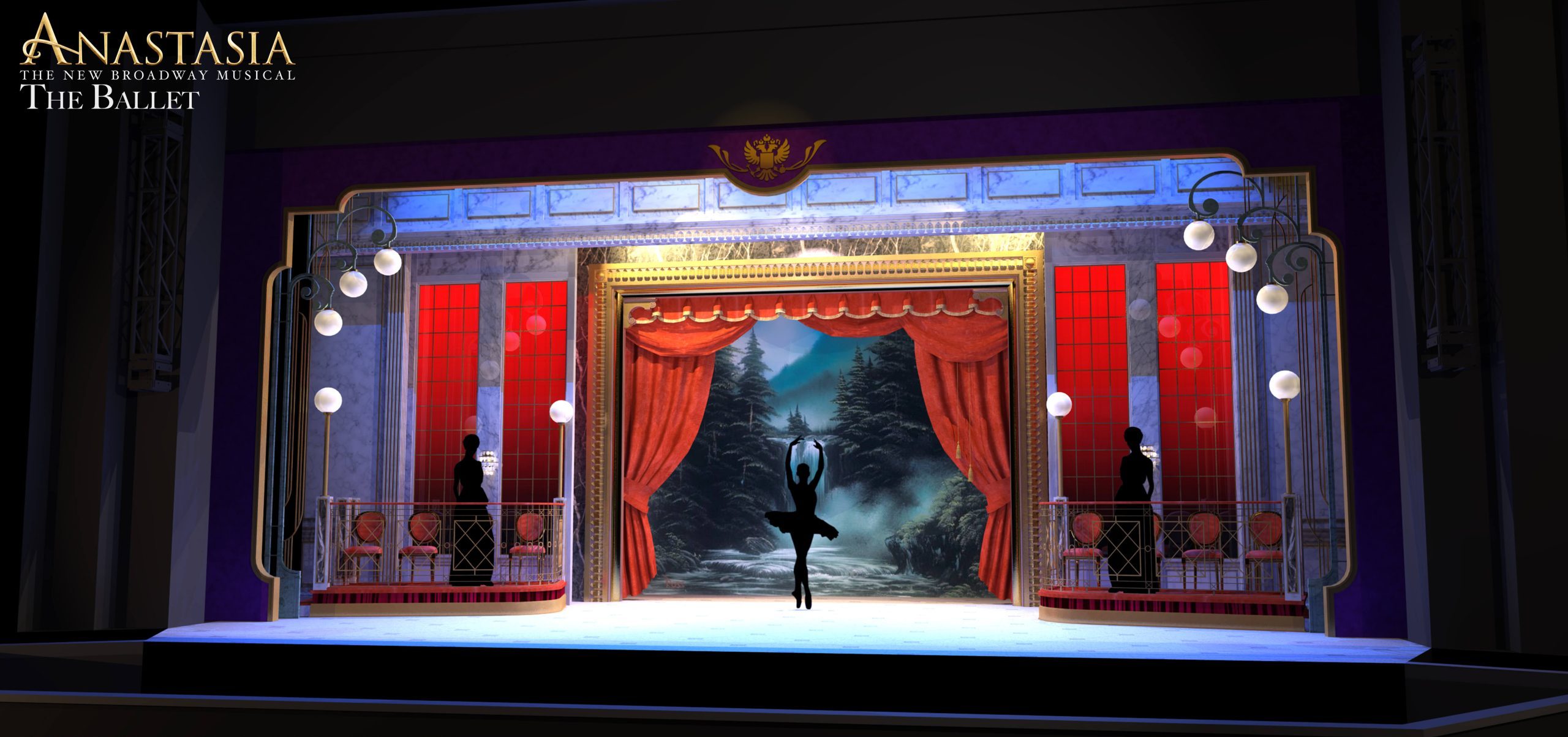 Anastasia scenery rental - the ballet musical scene - Front Row Theatrical Rental