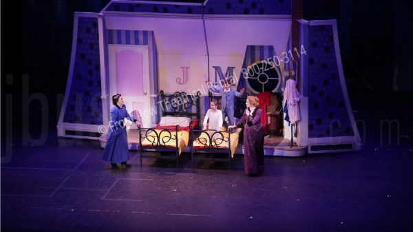 Mary Poppins scenic set rental package - Front Row Theatrical Rental - the children's bedroom